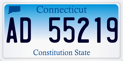 CT license plate AD55219
