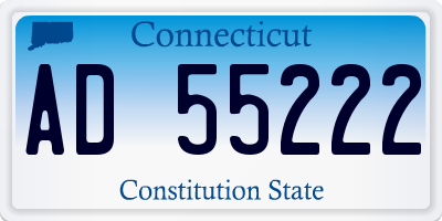 CT license plate AD55222