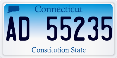CT license plate AD55235