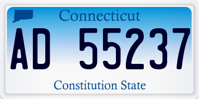 CT license plate AD55237