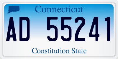 CT license plate AD55241