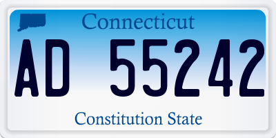 CT license plate AD55242