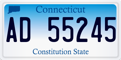 CT license plate AD55245