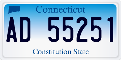 CT license plate AD55251