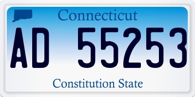 CT license plate AD55253