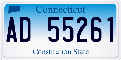 CT license plate AD55261