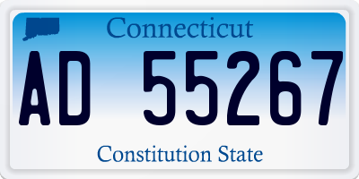 CT license plate AD55267