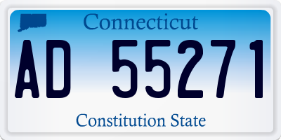 CT license plate AD55271