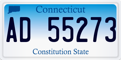 CT license plate AD55273