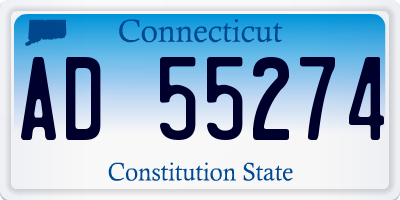 CT license plate AD55274