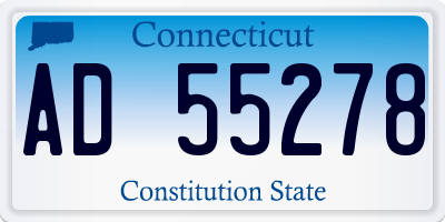 CT license plate AD55278
