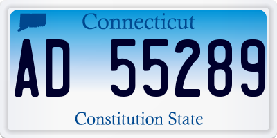 CT license plate AD55289