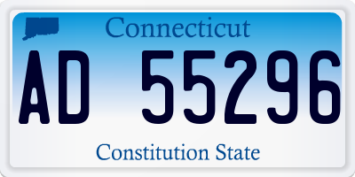 CT license plate AD55296