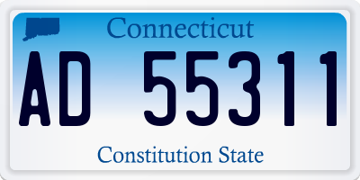 CT license plate AD55311