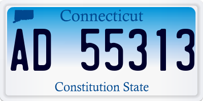 CT license plate AD55313