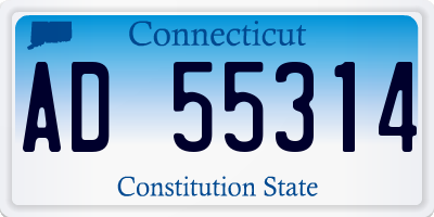 CT license plate AD55314