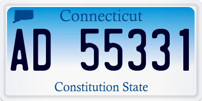 CT license plate AD55331