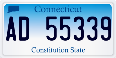 CT license plate AD55339