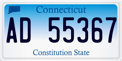 CT license plate AD55367