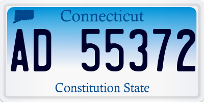 CT license plate AD55372