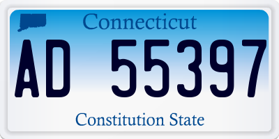 CT license plate AD55397