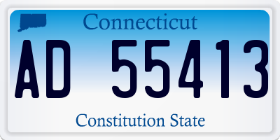 CT license plate AD55413