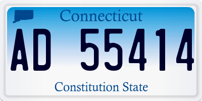 CT license plate AD55414