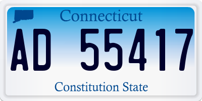 CT license plate AD55417