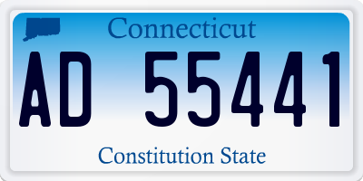 CT license plate AD55441