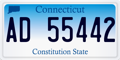 CT license plate AD55442