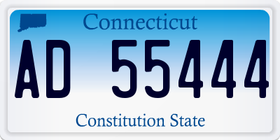 CT license plate AD55444