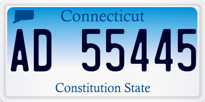 CT license plate AD55445