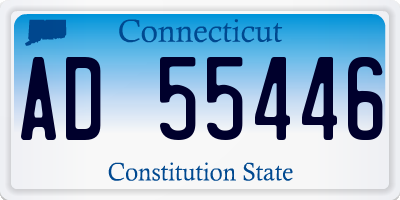 CT license plate AD55446