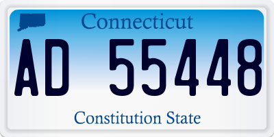 CT license plate AD55448