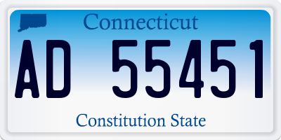 CT license plate AD55451