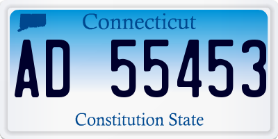 CT license plate AD55453