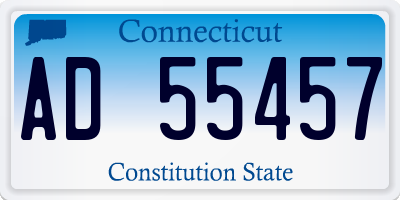 CT license plate AD55457