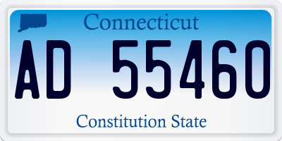 CT license plate AD55460