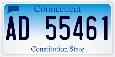CT license plate AD55461