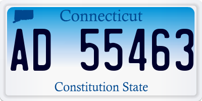 CT license plate AD55463