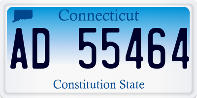 CT license plate AD55464