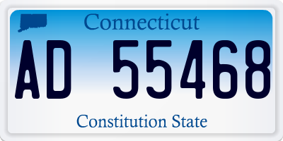 CT license plate AD55468