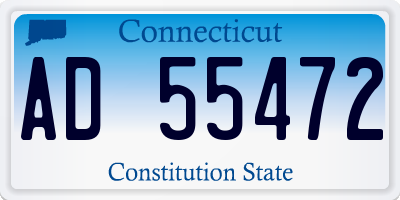 CT license plate AD55472