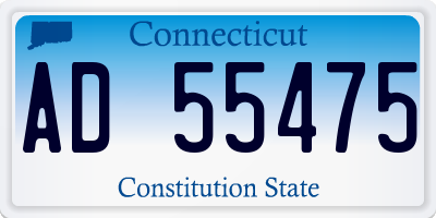 CT license plate AD55475