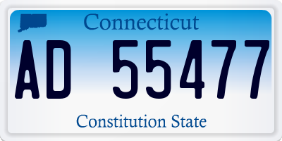 CT license plate AD55477