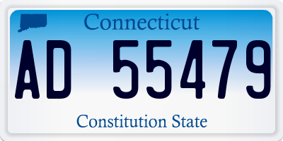 CT license plate AD55479