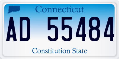 CT license plate AD55484