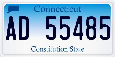 CT license plate AD55485