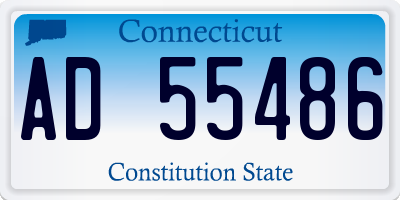 CT license plate AD55486