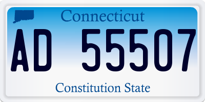 CT license plate AD55507